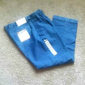 NWT Haggar Regular Classic Fit Blue Denim Jeans y2k Work Men Pant Size 38